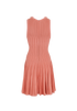 Alaia Ribbed-Knit Sleeveless Dress, &pound;295, Clothing, Pink, Silk/Viscose, Back view