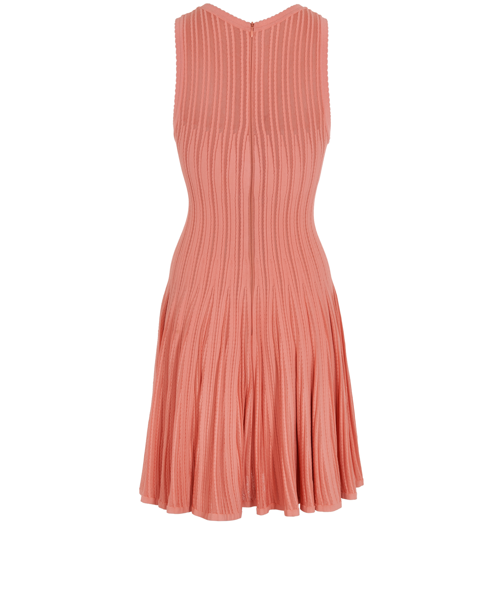Alaia Ribbed-Knit Sleeveless Dress, &pound;295, Clothing, Pink, Silk/Viscose, Back view