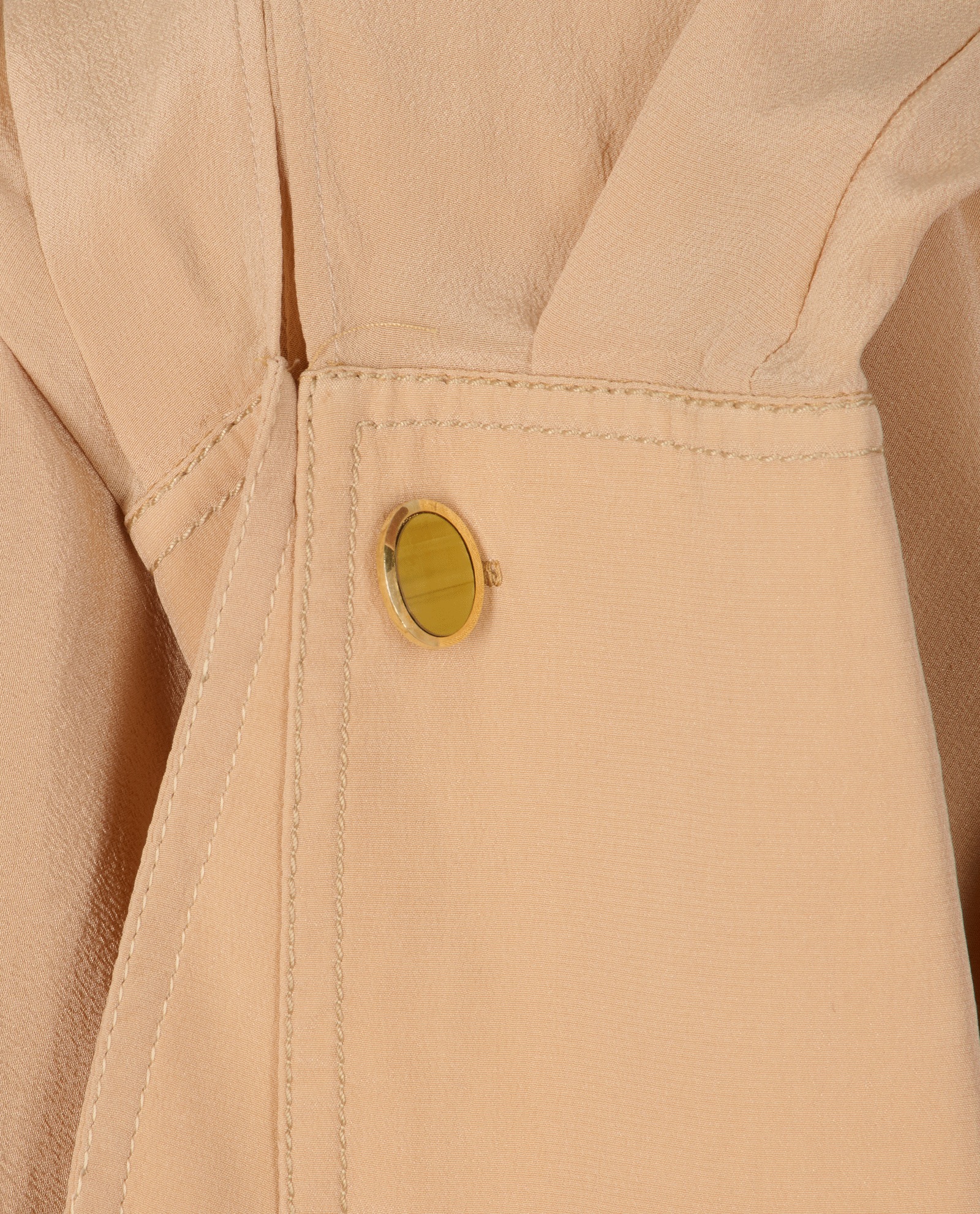 Fendi Long Sleeves Shirt Dress, &pound;220, Clothing, Beige, Silk, Other view