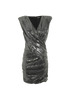 Balmain Metallic Mini Dress, &pound;250, Clothing, Metallic/Silver, Polyester (Polymer), Front view