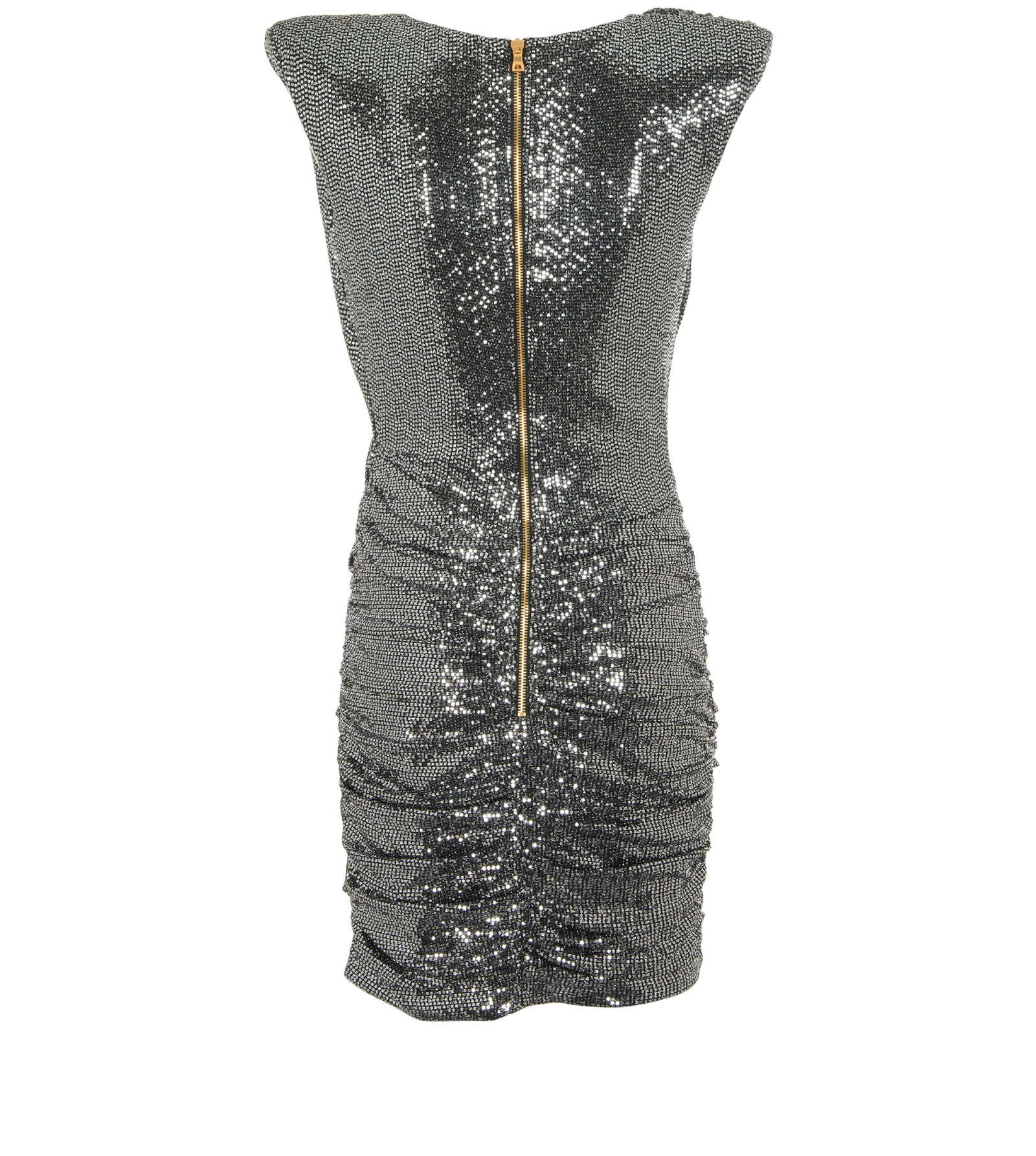 Balmain Metallic Mini Dress, &pound;250, Clothing, Metallic/Silver, Polyester (Polymer), Back view