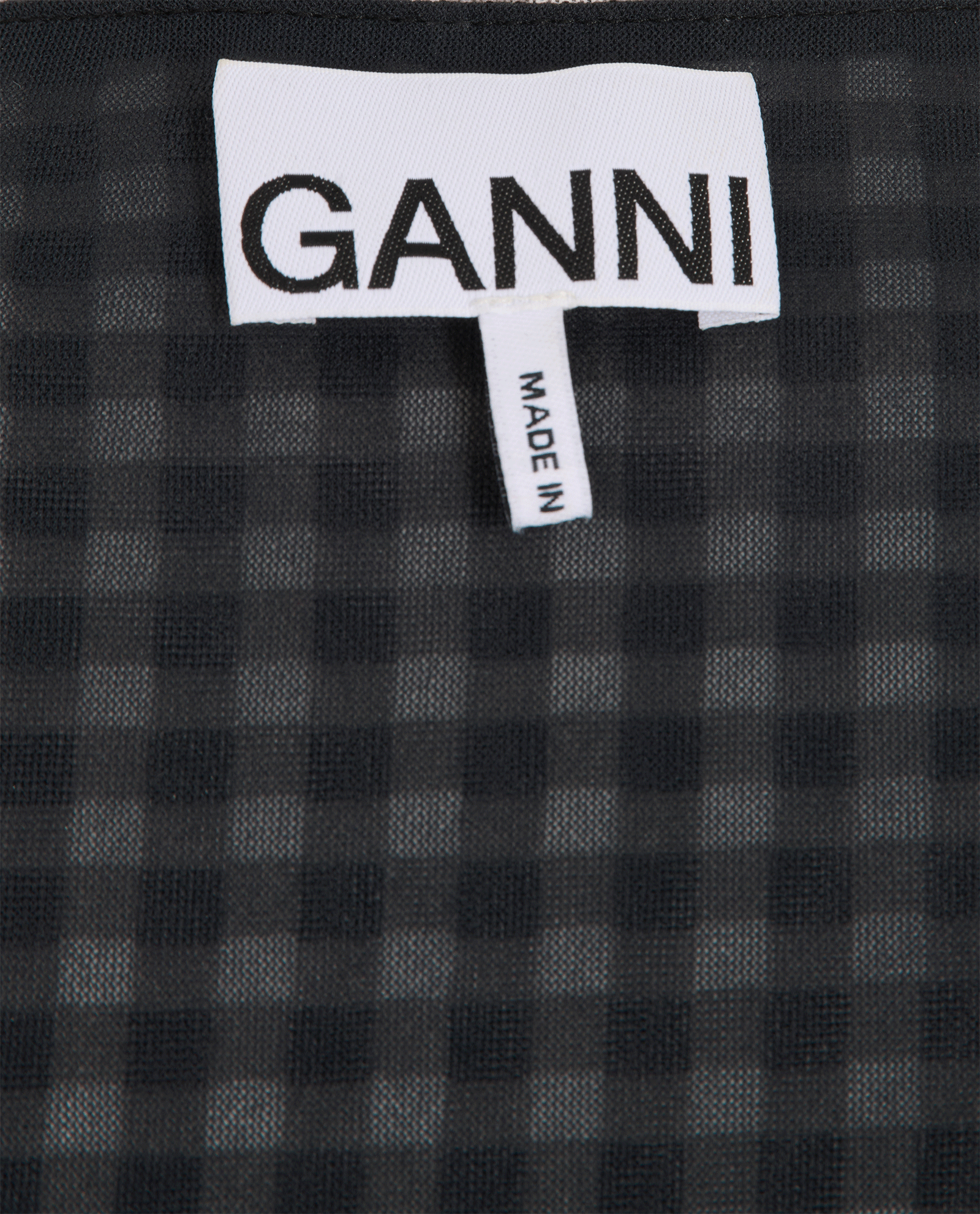 Ganni Check Wrap Dress, &pound;110, Clothing, Black/Grey, Polyester (Polymer), Other view