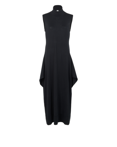 Toteme Draped Knit Dress, &pound;150, Clothing, Black, Silk/Wool, Front view
