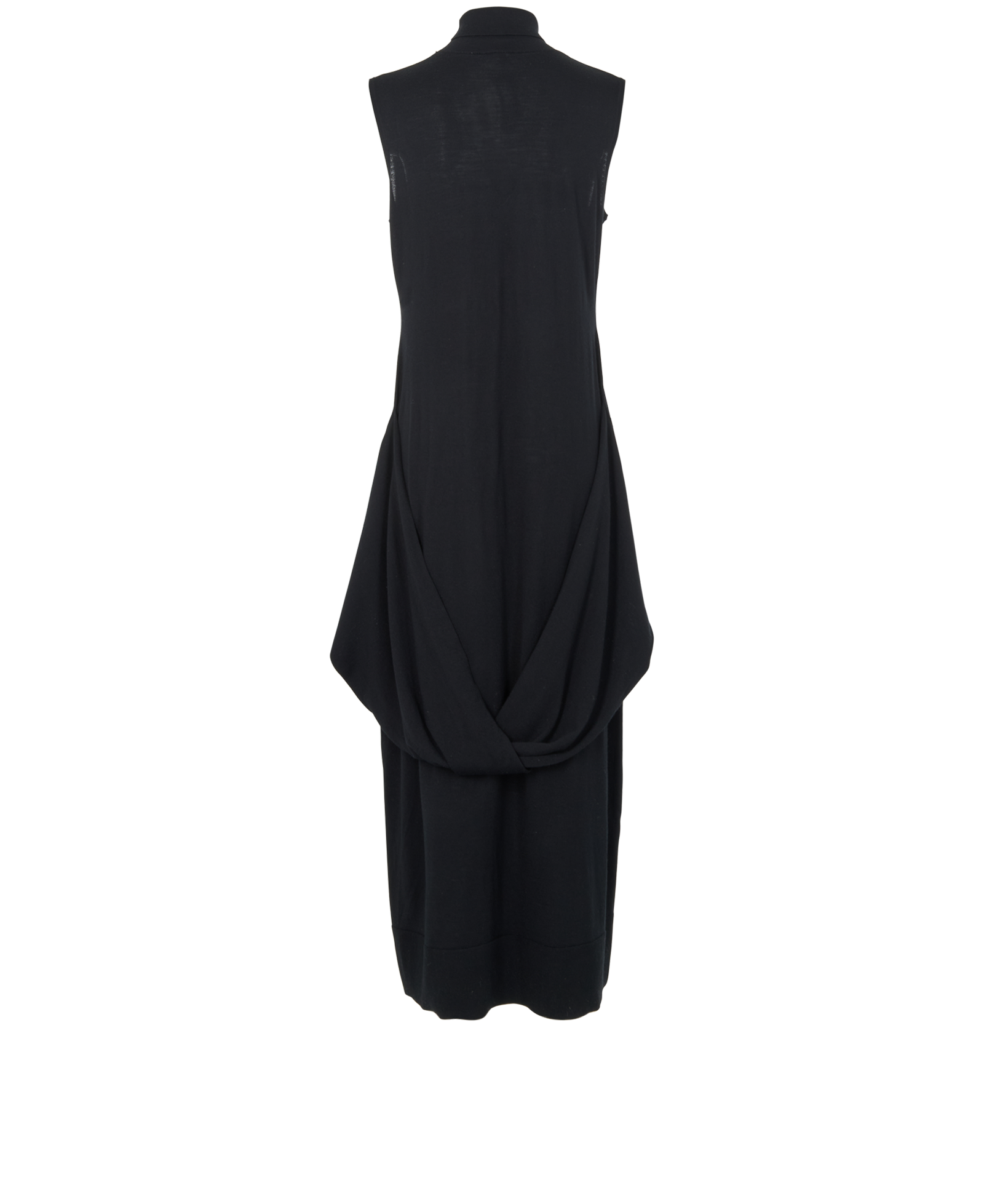 Toteme Draped Knit Dress, &pound;150, Clothing, Black, Silk/Wool, Back view