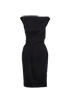 Max Mara Ruched Sleeveless Dress, &pound;120, Clothing, Black, Cotton, Front view
