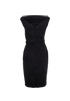 Max Mara Ruched Sleeveless Dress, &pound;120, Clothing, Black, Cotton, Back view