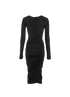 Victoria Beckham Midi Dress, &pound;140, Clothing, Black, Polyester, Back view