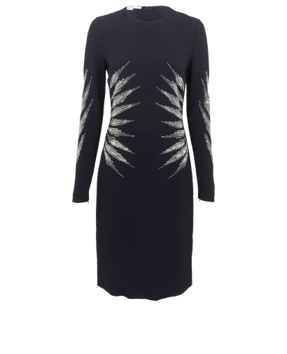 Stella McCartney Embellished Midi Dress, &pound;210, Clothing, Black, Viscose, Front view