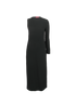 Gucci One Sleeved Dress, &pound;390, Clothing, Black, Polyester, Front view