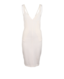 Alaia Cocktail Dress, Rayon, White, Sz M, 2*
