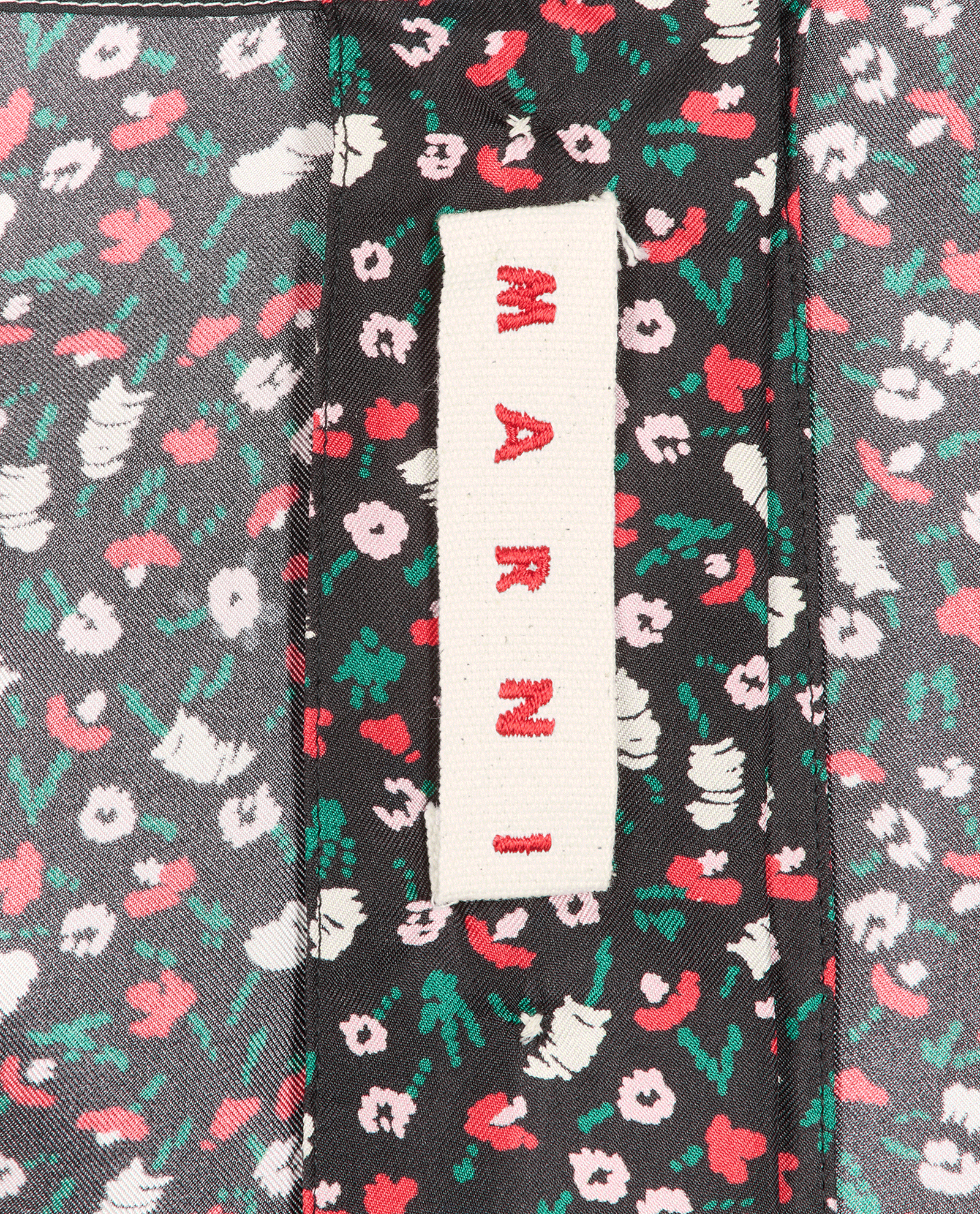 Marni Floral Long Dress, &pound;110, Clothing, Black/Red, Silk, Other view