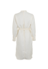 Self-Portait Belted Jacquard Dress, &pound;160, Clothing, Cream, Polyester, Back view
