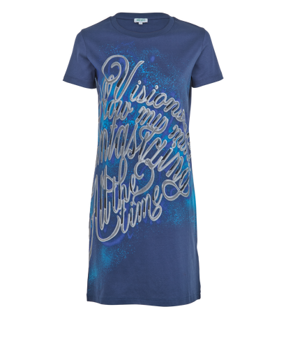 Kenzo T-Shirt Dress, &pound;50, Clothing, Blue, Cotton, Front view