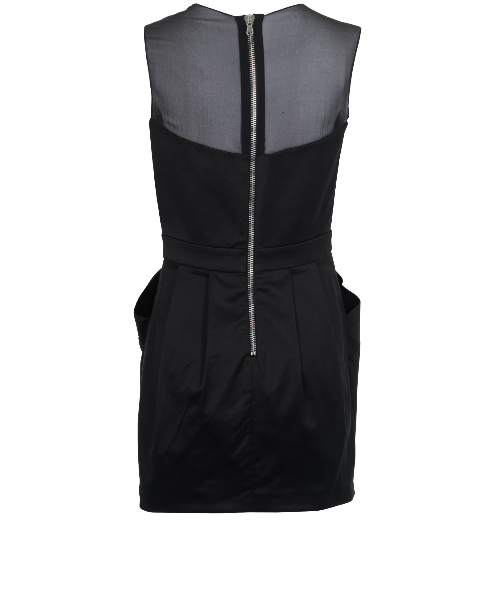 Pierre Balmain Mini Dress, &pound;290, Clothing, Black, Cotton, Back view
