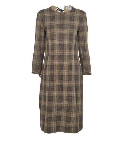 Acne Studios Plaid Midi Dress, &pound;95, Clothing, Brown, Mongolian Wool/Wool, Front view
