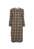 Acne Studios Plaid Midi Dress, &pound;95, Clothing, Brown, Mongolian Wool/Wool, Front view
