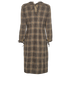 Acne Studios Plaid Midi Dress, &pound;95, Clothing, Brown, Mongolian Wool/Wool, Back view