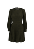 Fendi Pleated Midi Dress, £350, Clothing, Black/Green, Silk, Front view