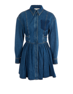 Alexander McQueen Mini Shirt Dress, Cotton, Blue, UK8, 2*