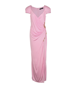 Versace Maxi Pin Details Dress, Viscose, Pink, UK18, 3*