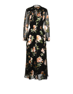 Zimmermann Luna Floral Dress, Viscose, Black, UK10, 3*