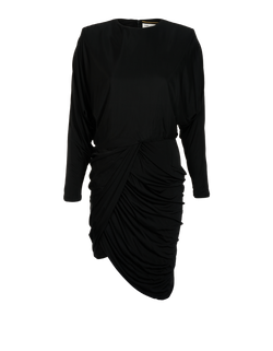 Saint Laurent Long Sleeve Dress, Viscose, Black, UK12, 2*