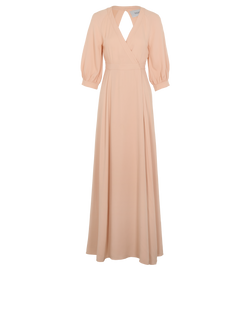 Valentino Deep V-Neck Wrap Dress, Silk, Pink, UK8, 2*