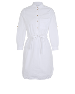 Burberry Shirt Dress, Cotton, White, UK6, 2*