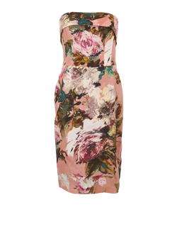 Dolce & Gabbana Floral Tube Dress, Viscose, Pink, UK8, 2*
