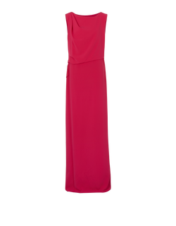 Max Mara Pianoforte Long Dress, Acetate, Pink, UK18, 3*