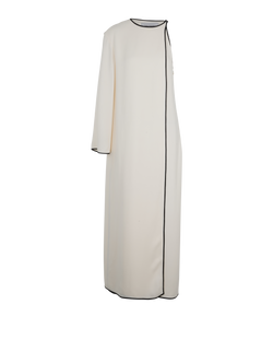 Valentino Midi Asymmetric Dress, Silk, White, UK10, 3*
