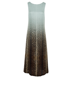 Fendi FF Snake Maxi Dress, Silk, Blue/Brown, UK10, 1*