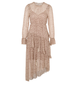 Zimmermann Floral Dress, Silk, Cream/Burgundy, UK8, 2*