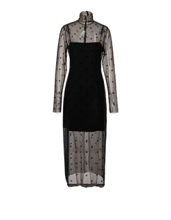 Givenchy 4G Embroidered Dress With Slip, Viscose, Black, UK12, 2*