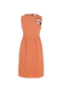 Fendi Sleeveless Embellished Dress, £150, Clothing, Orange, Silk, Front view