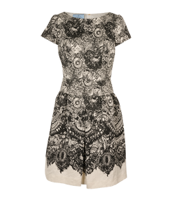 Prada Mini Dress, Viscose, Black/White, UK10, 2*