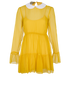 Gucci Collared Ruffle Dress, £395, Clothing, Yellow, Acetate, Front view