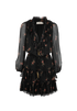 Zimmermann Polka Dots Floral Dress, £150, Clothing, Black, Silk, Front view
