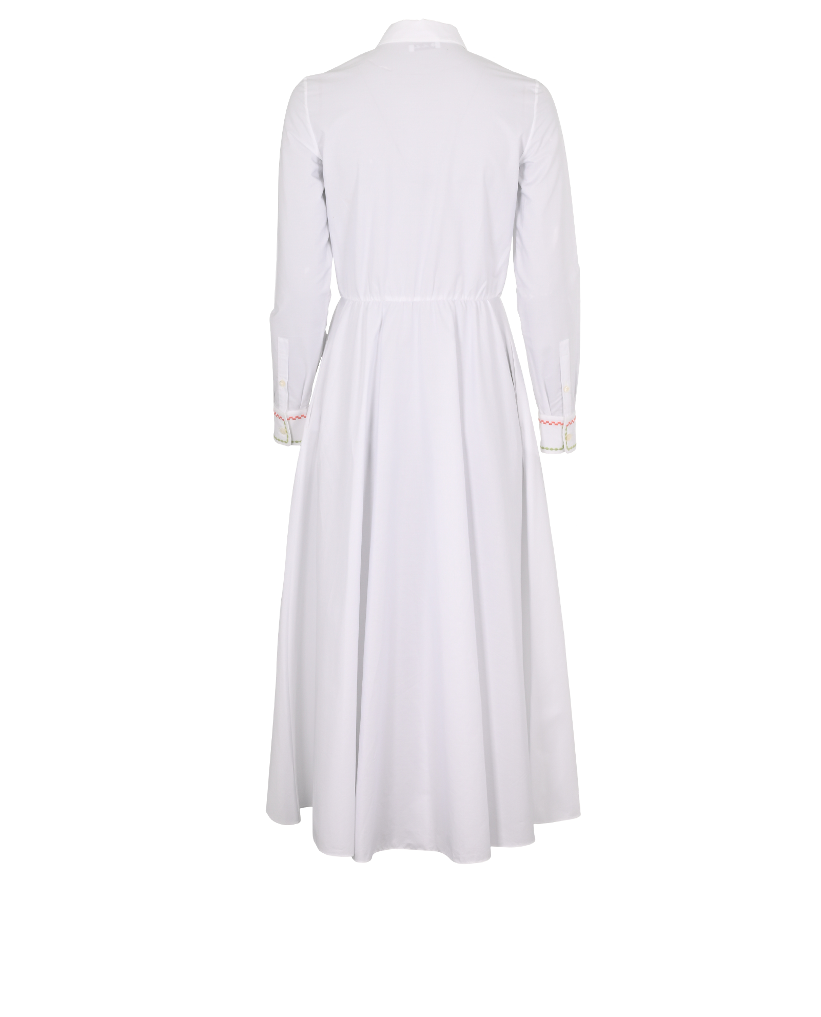 Loro Piana Embroidered Maxi Shirt Dress, &pound;160, Clothing, White, Cotton, Back view