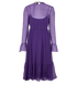 Gucci Chiffon Dress, £395, Clothing, Purple, Silk, Front view