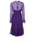 Gucci Chiffon Dress, £395, Clothing, Purple, Silk, Back view