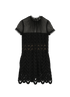 Self-Portrait Evie Shift Dress, £80, Clothing, Black, Polyester (Polymer), Front view