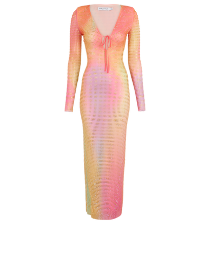 Self-Portrait Embellished Gradient Maxi Dress, front view