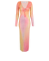 Self-Portrait Embellished Gradient Maxi Dress, front view