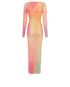 Self-Portrait Embellished Gradient Maxi Dress, back view