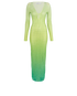Self-Portrait Embellished Gradient Maxi Dress, front view