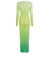 Self-Portrait Embellished Gradient Maxi Dress, back view