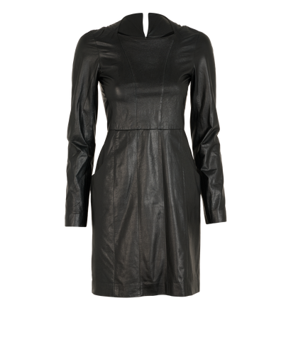 Chanel Long Sleeves Dress, &pound;750, Clothing, Black, Leather, Front view