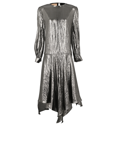 Gucci Dropped Waist Dress, £320, Clothing, Silver, Silk, Front view