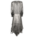 Gucci Dropped Waist Dress, £320, Clothing, Silver, Silk, Back view